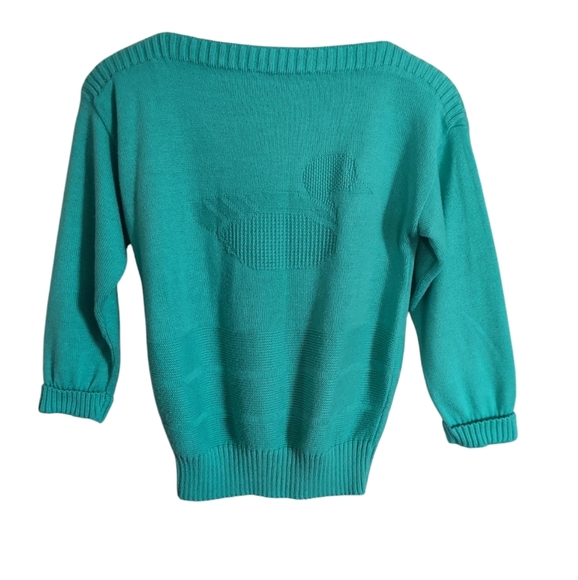 Vintage Kenneth Too Boatneck "Duck" Knit Sweater USA - Picture 1 of 6